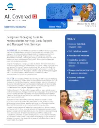 Evergreen Packaging, Konica-Minolta, environment, Supreme Office Technology