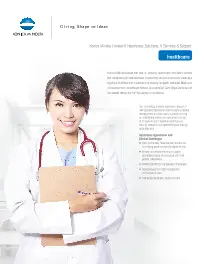 KM, Healthcare, Brochure, Konica-Minolta, Supreme Office Technology