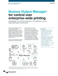 KM, Nuance, Output Manager, Brochure, Konica-Minolta, Supreme Office Technology
