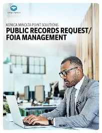 Public Records Request, FOIA, Konica-Minolta, Supreme Office Technology