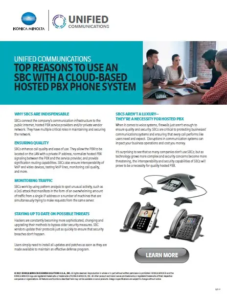 Unified Communications, Hosted PBX, Phone System, Konica Minolta, Supreme Office Technology